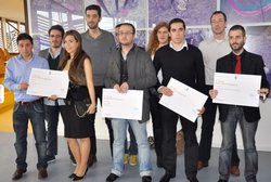 Os emprendedores das primeiras 6 iniciativas que estrearon a incubadora de empresas da Universidade de Vigo