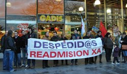 Protesta diante do supermercado Gadis na Coruña/CIG