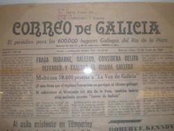 Correo de Galicia, editado en Bos Aires, protesta pola multa do ministro Fraga a La Voz por exaltar o galego