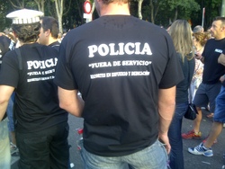 Policía na marcha contra os recortes en Madrid/Alberto Quián