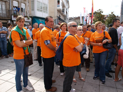 Protesta das preferentes na Vuelta en Ponteares/vigoalminuto.com