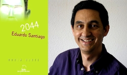 Eduardo Santiago e a súa obra, foto de editorial Galaxia
