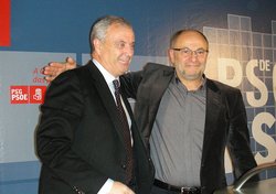 Francisco Rodríguez, alcalde de Ourense, e Manuel Vázquez, líder do PSdeG