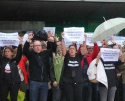 Protesta dos traballadores públicos en San Caetano /CIG
