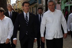 O presidente da Xunta co vicepresidente do Consello de Estado e do Consello de Ministros da República de Cuba, Miguel Díaz-Canel/ Xunta