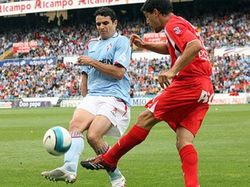 Un momento do lance entre o Celta e o Xetafe/ vavel.com