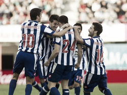 Celebración do gol de Marchena no Deportivo-Mallorca/ Vavel.com