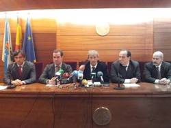 Rolda de prensa ofrecida polo Presidente do Consello da Avogacía Galega no pasado mes de novembro con motivo da protesta polo proxecto de Lei de Taxas Xudiciais