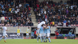 O Compos celebra a vitoria contra o AD San Juan na fase de ascenso/ SD Compostela