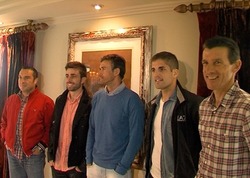 Luis Enrique e os seus colaboradores, en Vigo. /celtadevigo.net