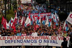 Manifestación do sector naval en Vigo / Miguel Núñez
