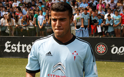 Rafinha, xa de celeste, en Balaídos. / Diego Pérez