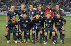 O plantel do Deportivo, onte no Novo Arcanxo. /canaldeportivo.com