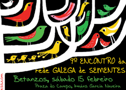 Cartaz do IX Encontro da Rede Galega de Sementes
