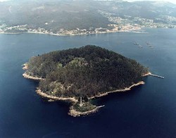 Illa de Tambo, na ría de Pontevedra