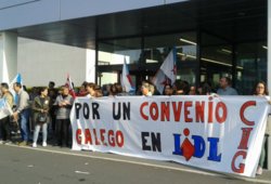 Protesta no supermercado Lidl de Ferrol /CIG