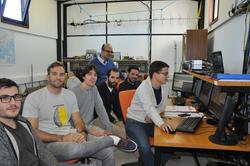 Integrantes da Agrupación Aeroespacial da Universidade de Vigo na estación de seguimento da EE de Telecomunicación /uvigo