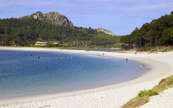 Praia de Rodas, nas illas Cíes.