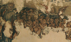 Detalle das pinturas murais de San Xiao de Lobios / Soledad Felloza