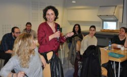 Ángeles López, directora da Otri, deixou constancia na súa intervención do apoio da Universidade a esta liña de transferencia