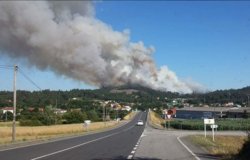 O incendio rexistrado no concello lugués de Sober, parroquia de Anllo / Batallón T15 Teo