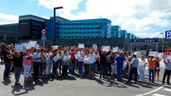 Protestas pola privatización do aparcadoiro da Xunta do Hospital da Xunta / Nuevatrimbuna.es