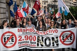 Protesta contra o ERE no Banco Pastor /CIG