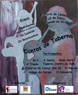Cartel cantos de taberna