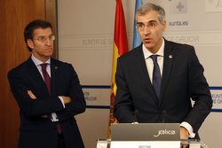 Alberto Núñez Feijóo e Francisco Conde nunha rolda de prensa posterior ao Consello da Xunta / xunta.gal