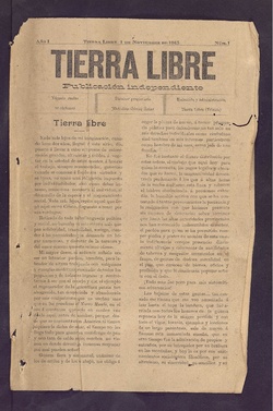 Detalle dun exemplar de Tierra Libre / Histagra.