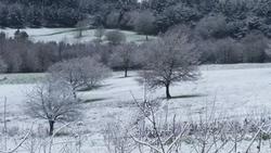 A neve chegou a Vila de Cruces, en Pontevedra / FB Cristina Salgado