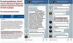 Pantallazo co que Bases Podemos Galicia denuncia 