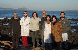 Os integrantes de Ecotox: Óscar Nieto, Ricardo Beiras, Paula Sánchez, Raimundo Blanco, Tania Tato, Leticia Vidal e Sergio González / DUVI.