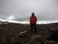 O biólogo e investigador Xurxo Gago na Antártida
