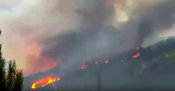 Varios focos de lume en Arbo, nos incendios que arrasaron esta zona en agosto / Lito Arbo.