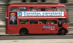 Bus con propaganda electoral do PPdeG / temposgalegos