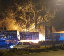 Lume na Praza de España de Vigo, en plena onda de incendios en Galicia.