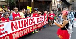 Unha protesta do Comité en Defensa do Monte Galego en Ourense