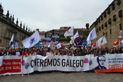 Manifestación de Queremos Galego, impulsada pola Mesa pola Normalización Lingüística / A Mesa