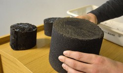 Mostras de proba de piche e asfalto elaboradas con bioprodutos / UVigo.