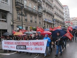 Manifestación de UXT e CC.OO. En Vigo / Europa Press