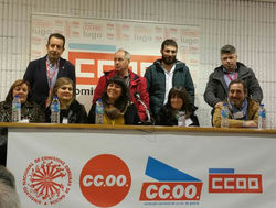 Executiva de Comisións Obreiras elixida no Congreso de Lugo en 2016