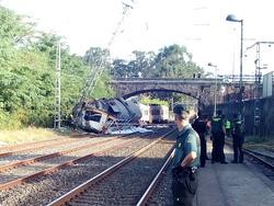 Accidente de tren no Porriño, en Pontevedra / Europa Press.