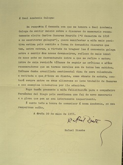 Foto Rag Fai Públicos Documentos Sobre Ou Ingreso De Casares Na Institución / Europa Press