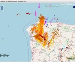 Raios en Galicia o 27 de agosto de 2017 / Europa Press