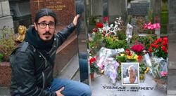 Amauta Castro na tumba de Yilmaz Guney, prisioneiro politico kurdo / remitida
