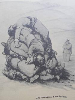 Debuxos da Guerra de Castelao no álbum Galiza Mártir / Museo de Pontevedra