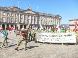 Protesta de brigadistas de Seaga en Santiago / Europa Press