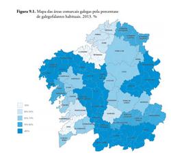 Mapa do uso do galego por comarcas / RAG