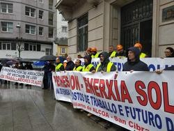 Protesta de Alcoa en Lugo.